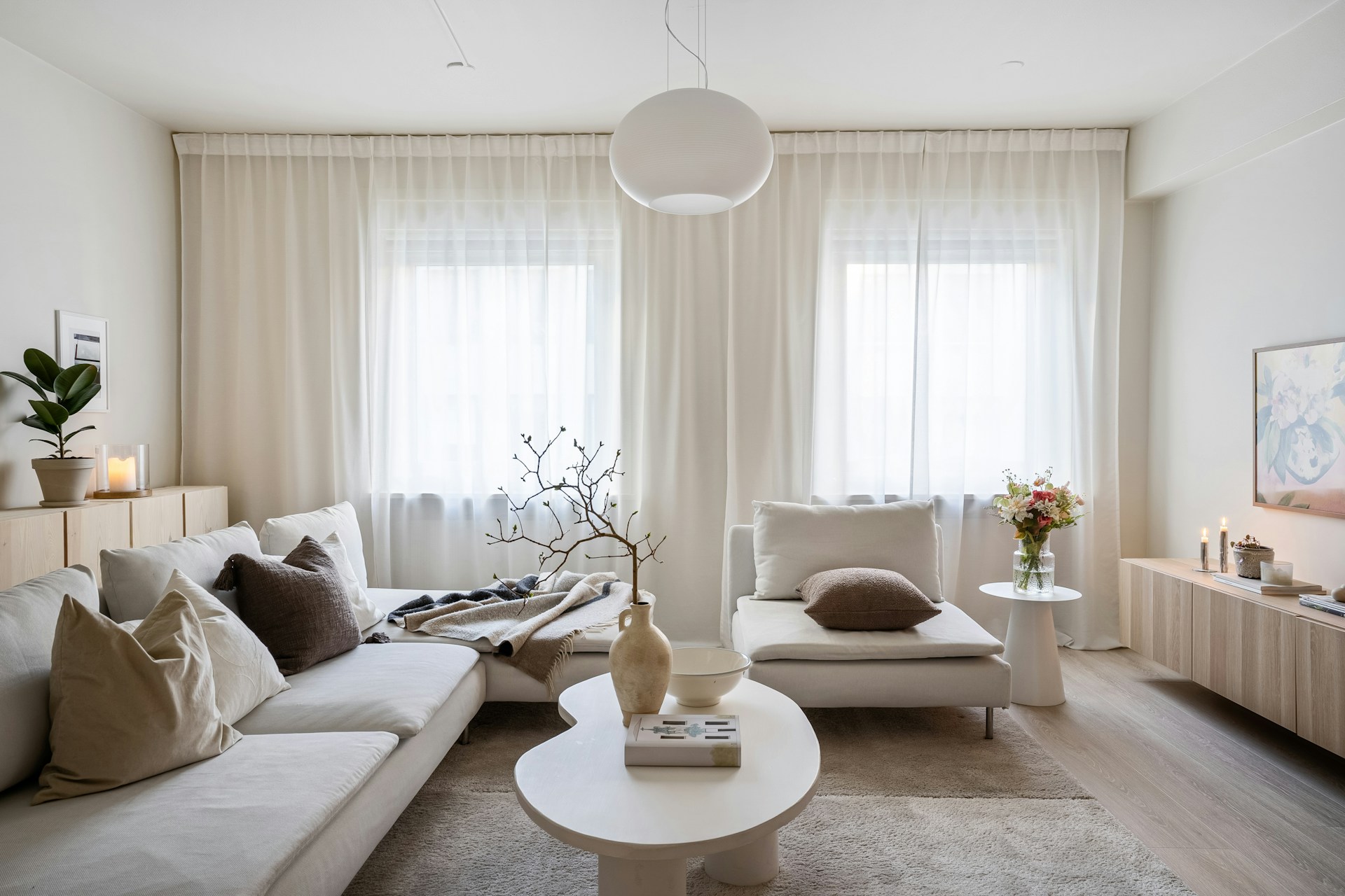 white living room