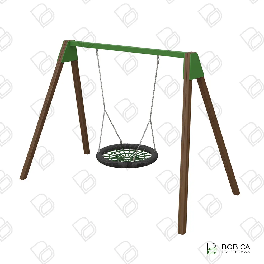 Drvena ljuljačka s košarom "SkyNest"