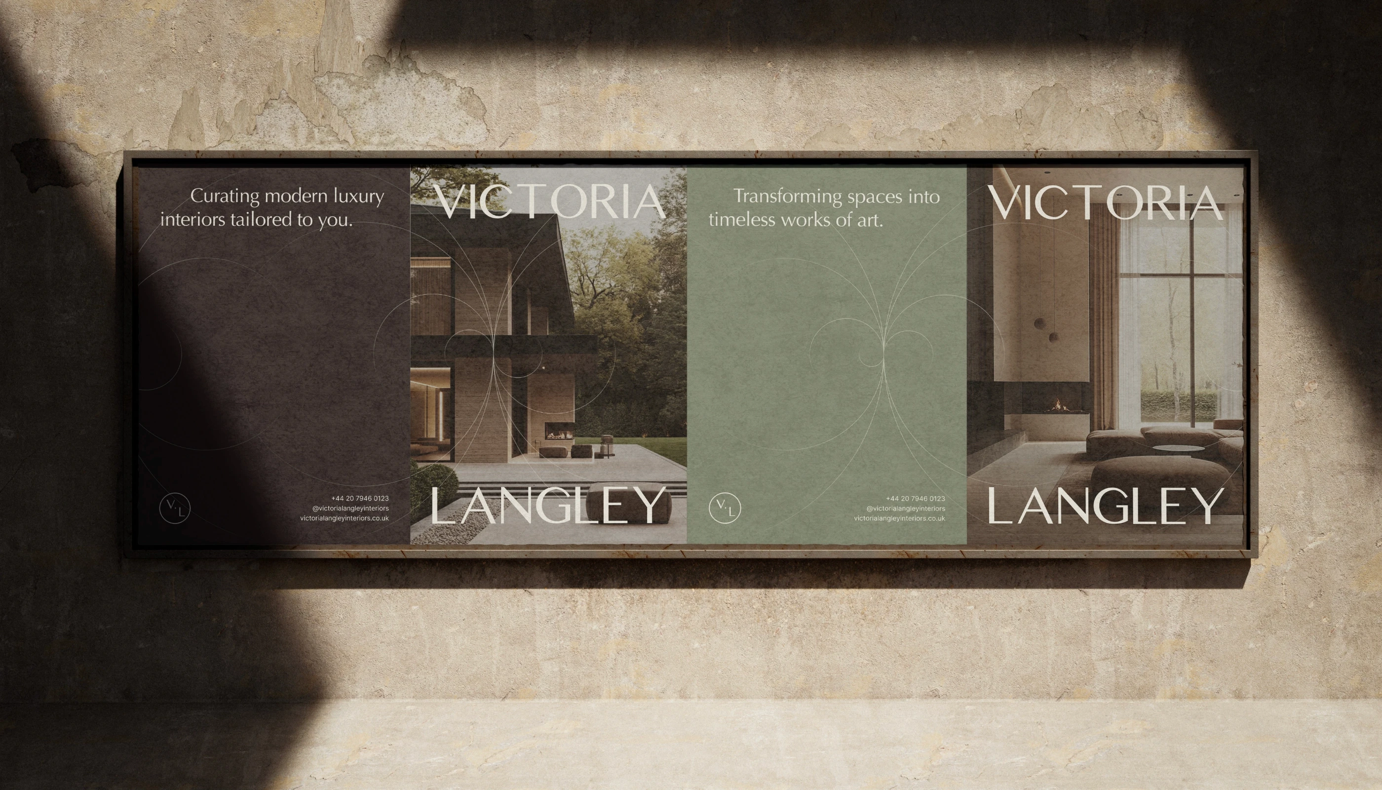 Luxury brand identity designed for an interior design studio