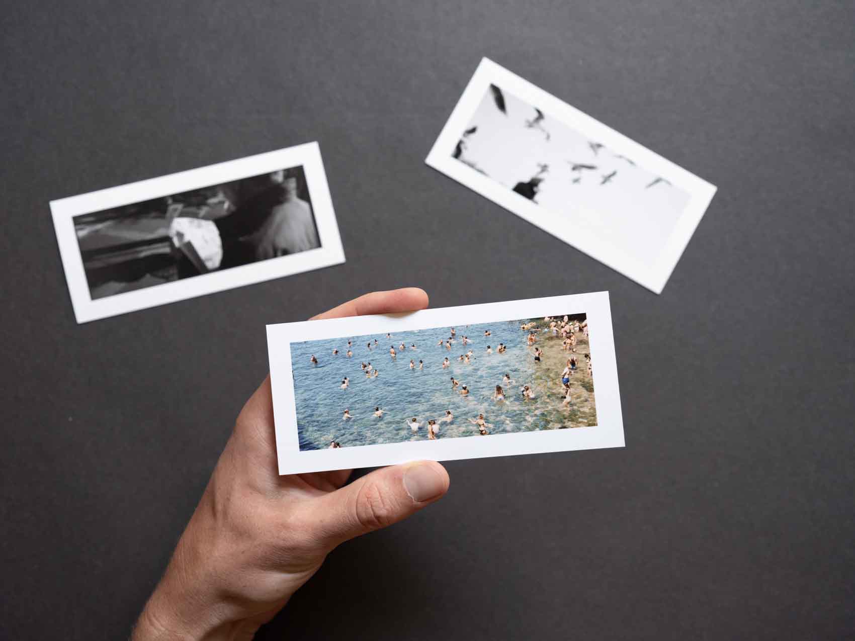 3 different tiny wide format prints to test quality of the prints.