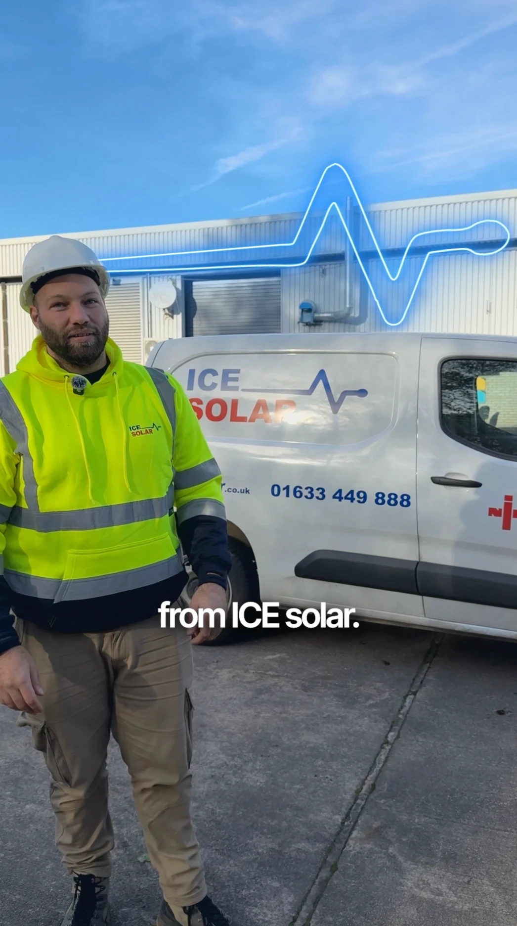 Steve from ICE Solar beside a company van