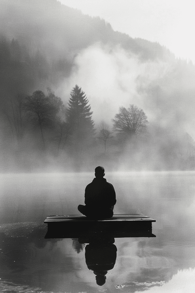 Solitude on the Misty Lake