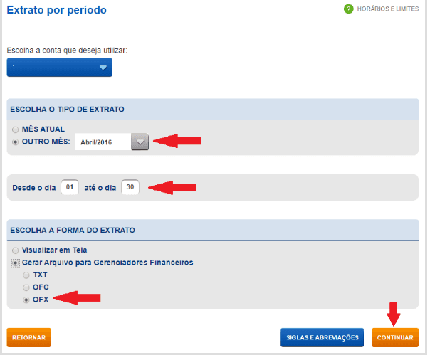 Como exportar o extrato bancário em arquivo OFX na Caixa