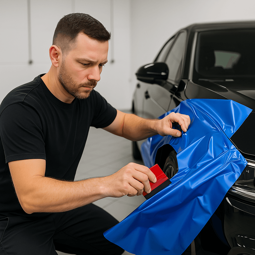 Autofolierung Schulung, Fahrzeugvollverklebung lernen,