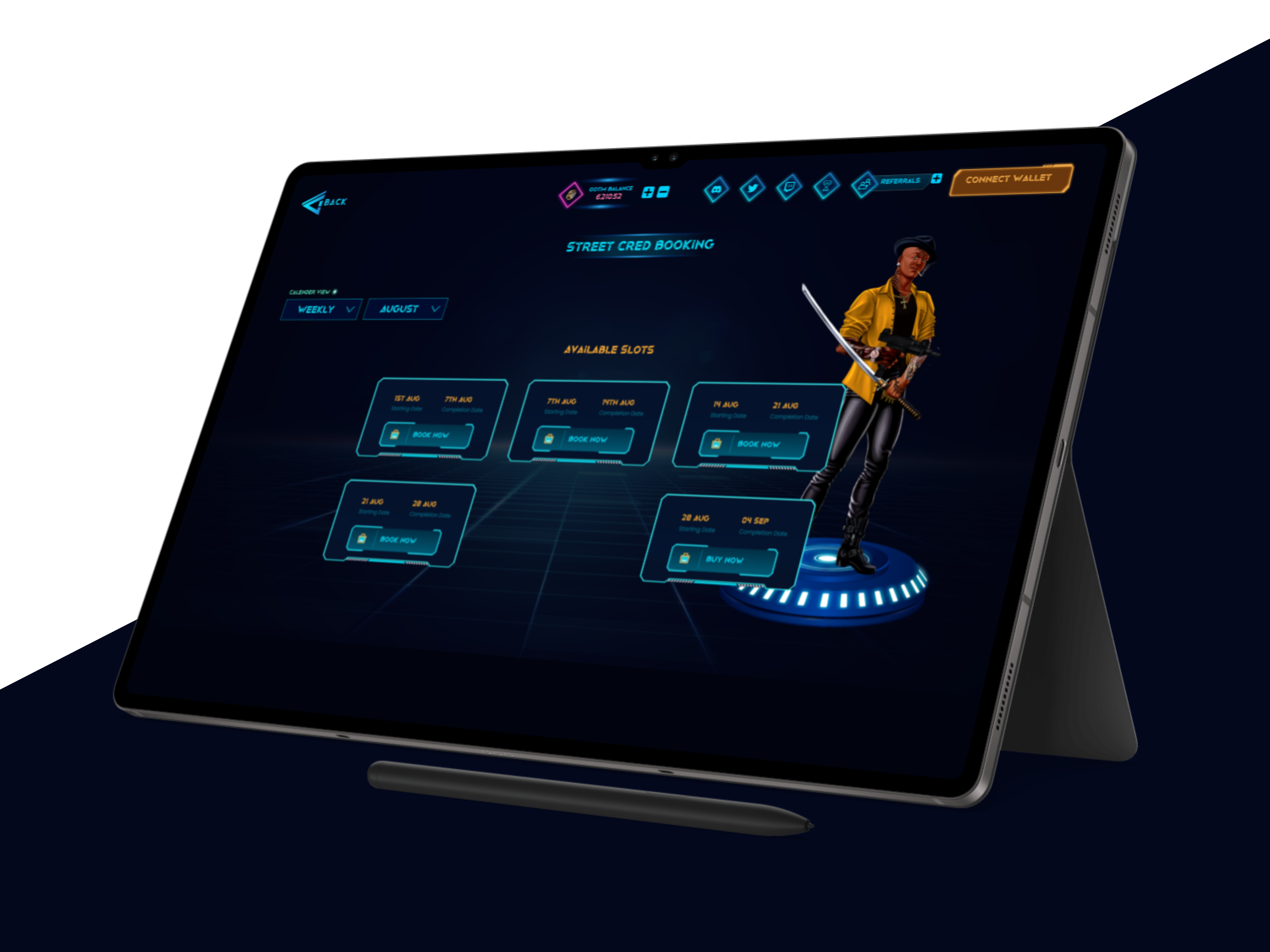 Game design web mockup UI UX