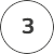 Number 3 in a circle
