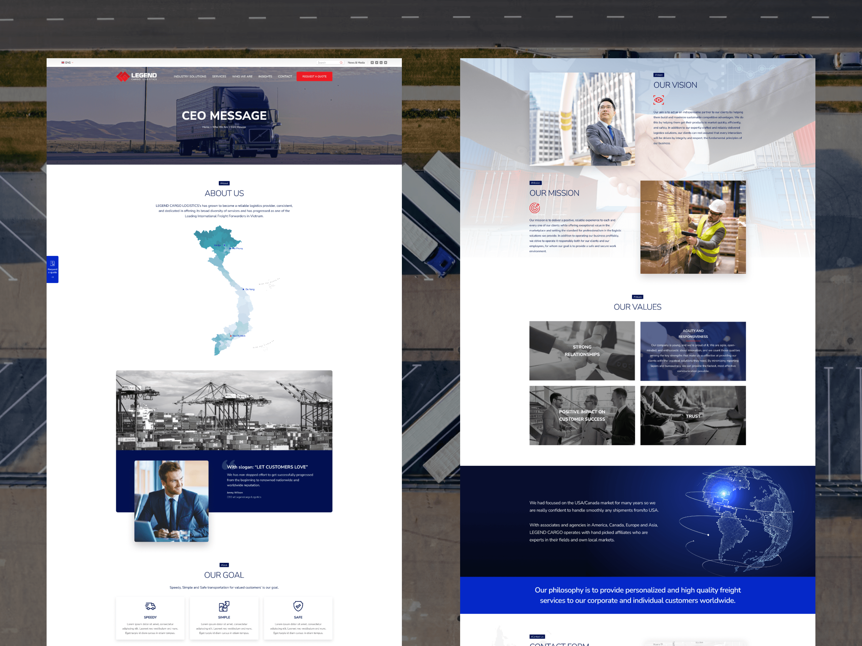 Image of the website's about page