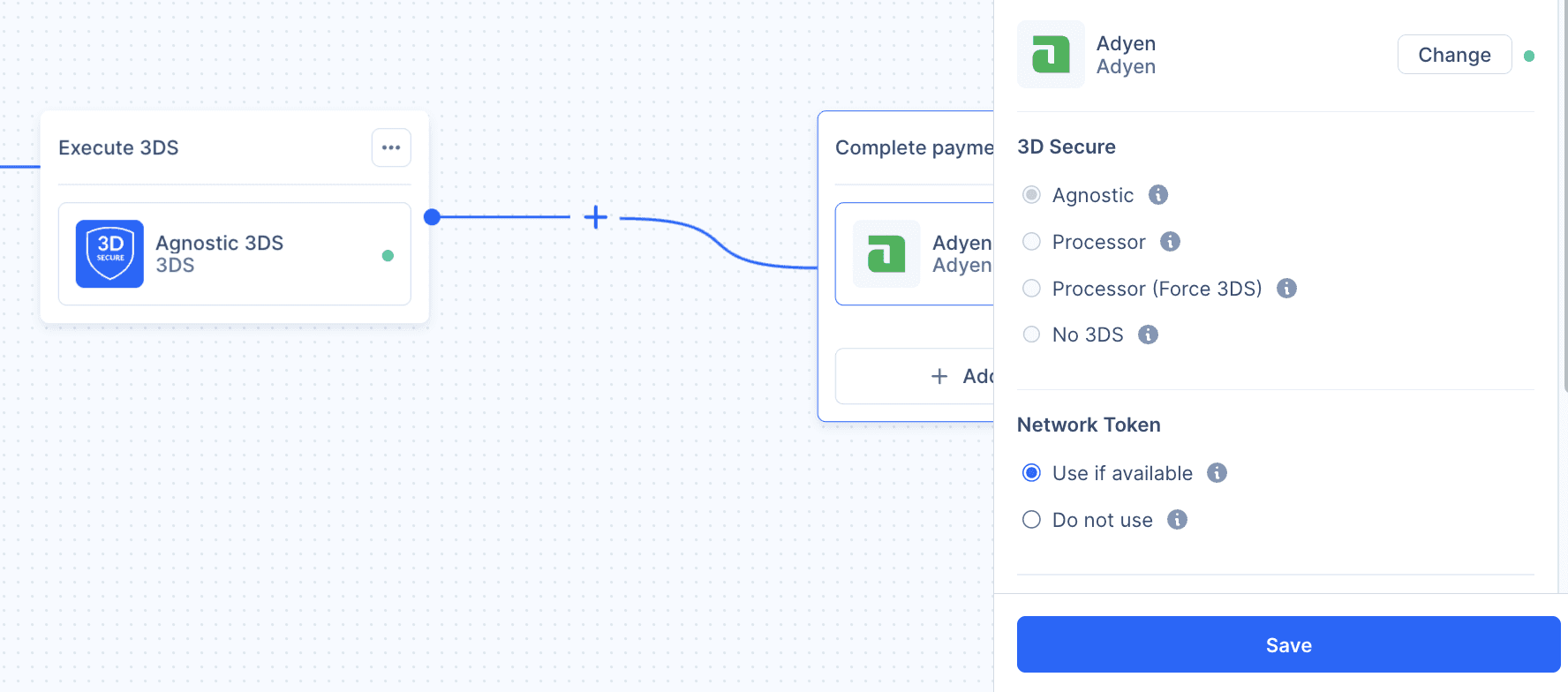 Zru orchestration flow with Agnostic 3DS