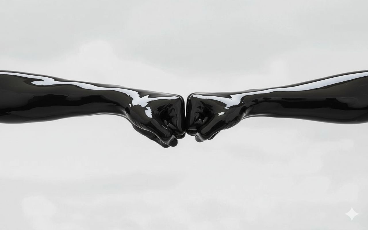 An image of fists bumping amicably