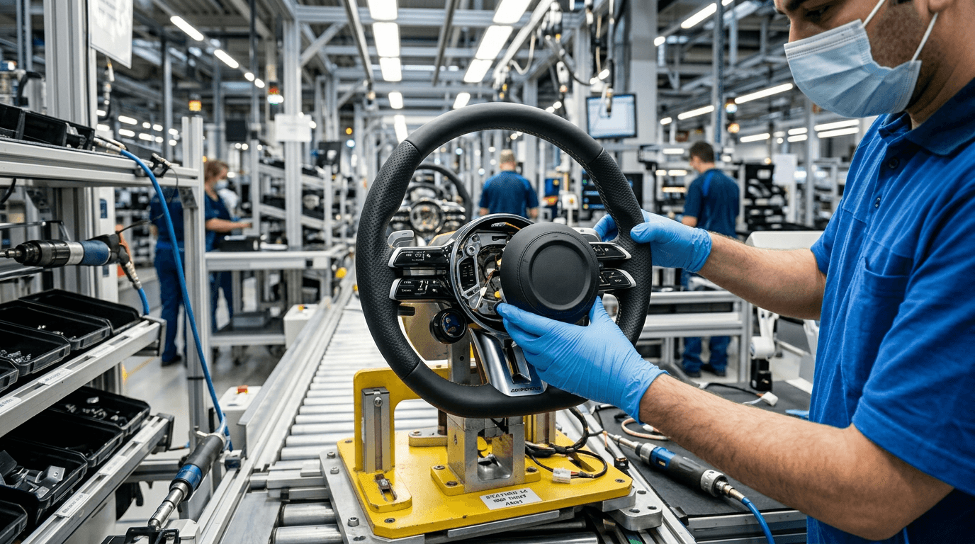 Assemble steering wheel