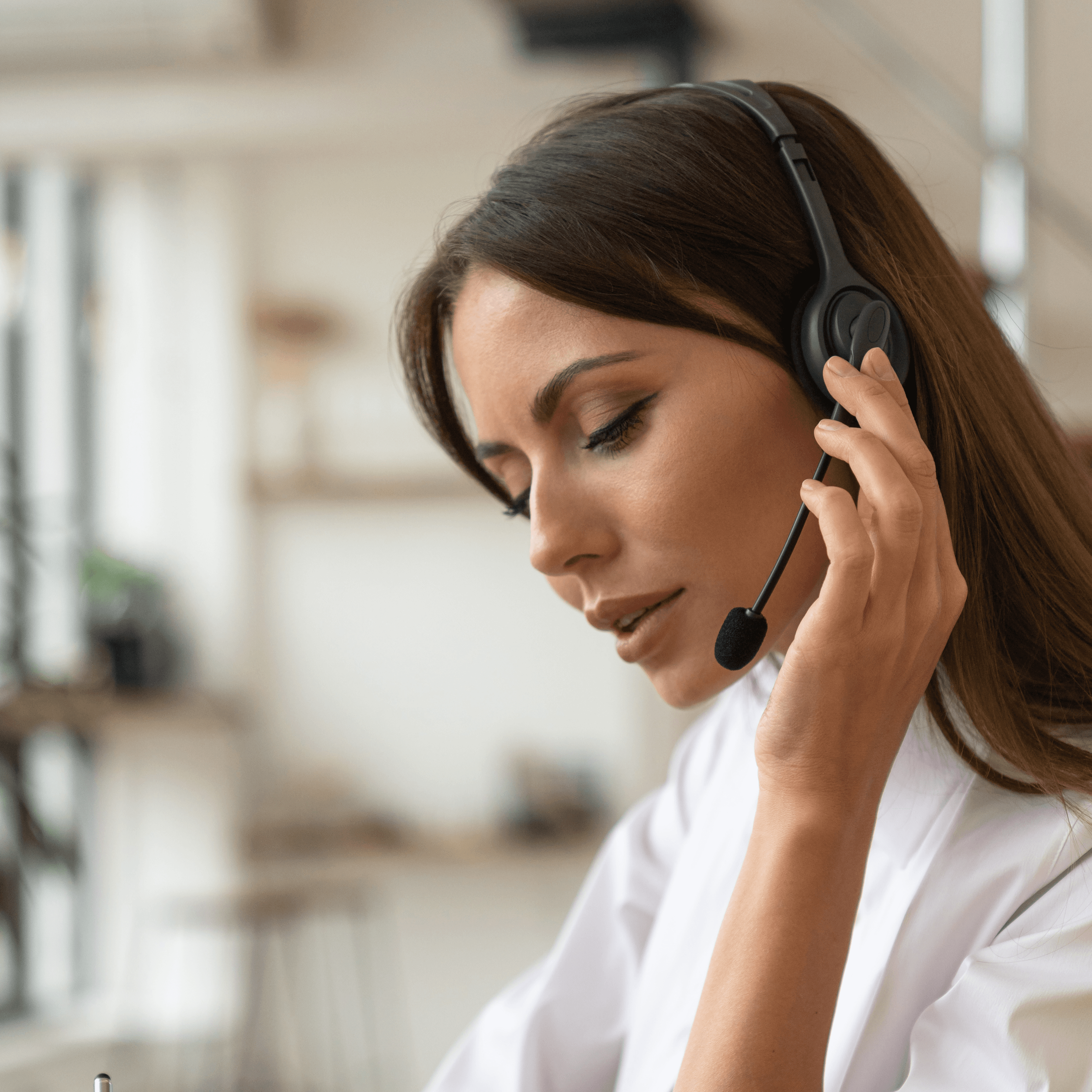 Portrait of a small brown dog on yellow background