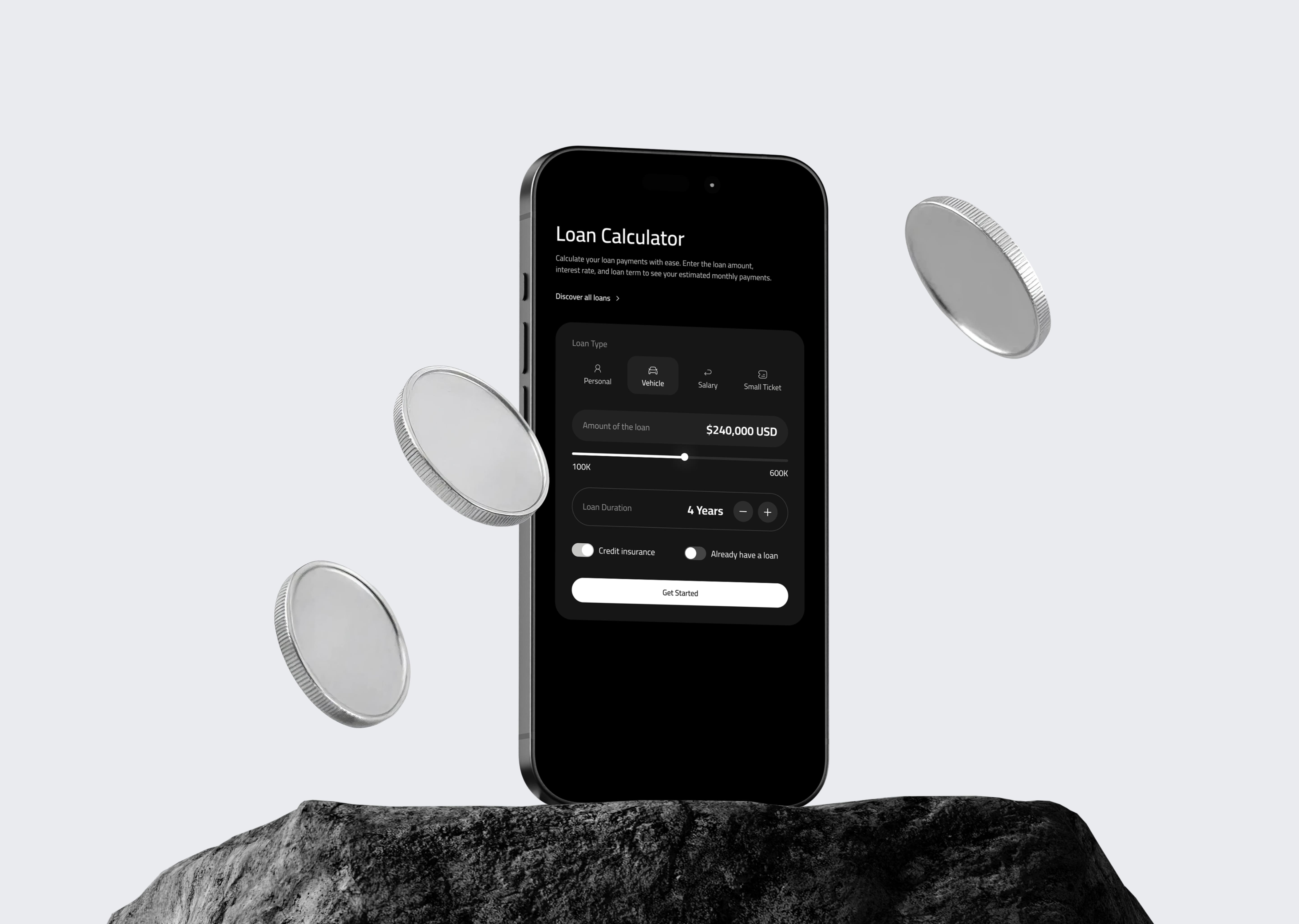 O Finance by OMT UX/UI design case study for digital loan services, personal loans, car loans, and home appliance financing