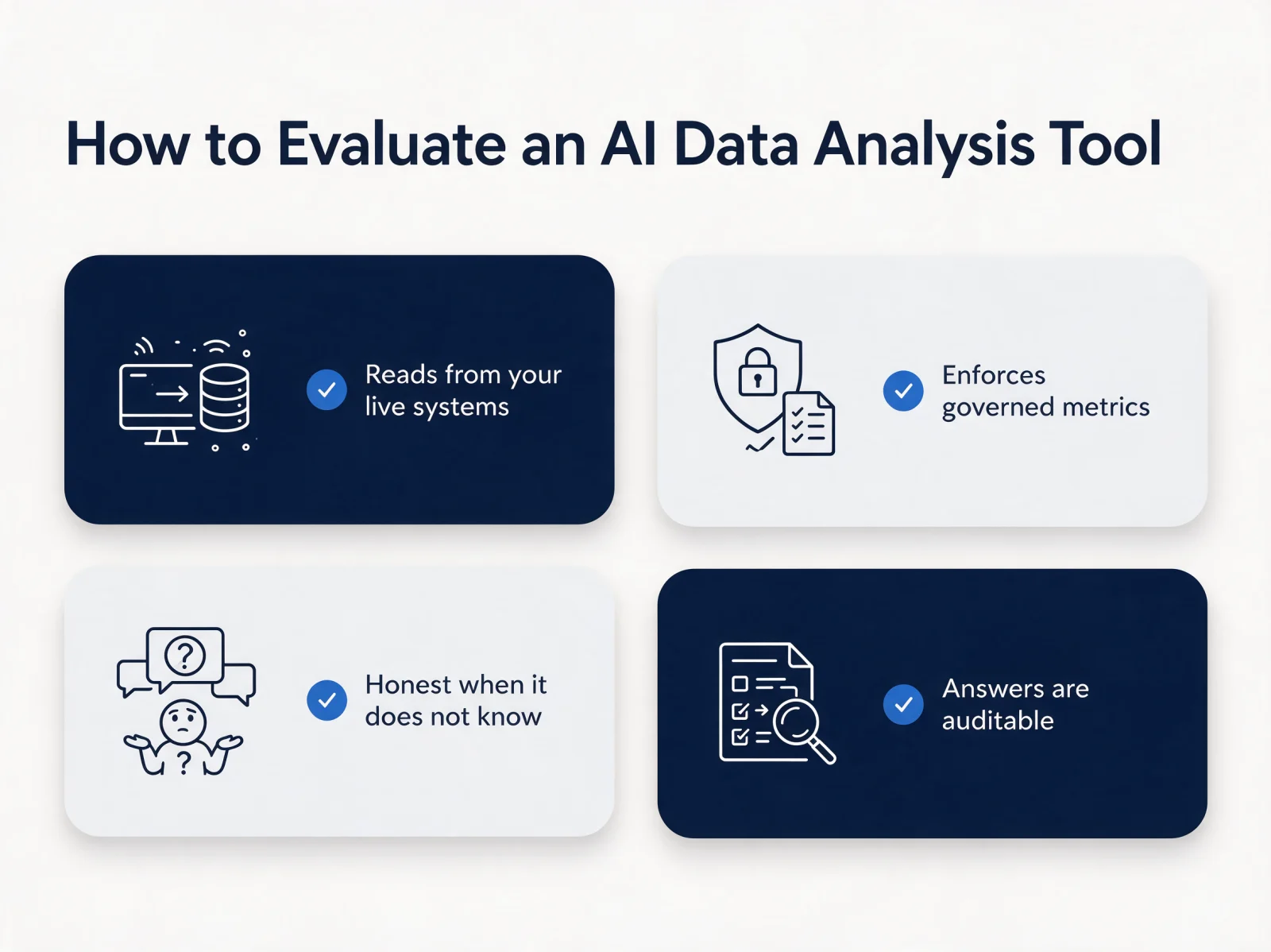 How to evaluate an AI data analysis tool