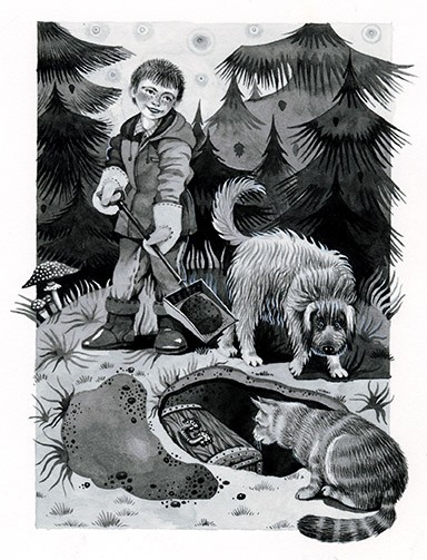 vladimir-shpitalnik-illustration-childrens-book-uncle-fedya-his-dog-his-cat-uspenski-eduard