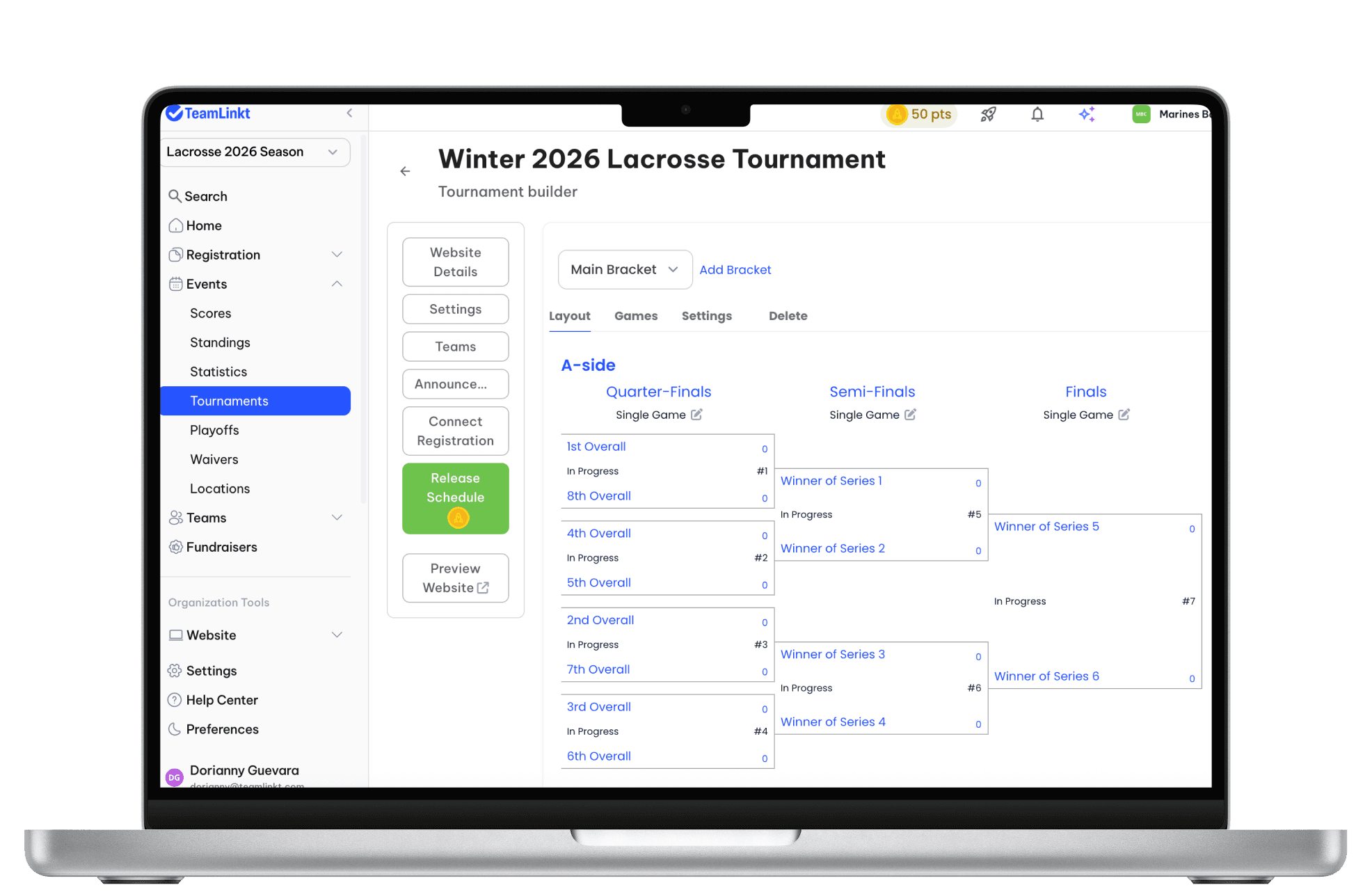 TeamLinkt's Lacrosse Tournament Bracket