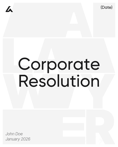 Corporate Resolution