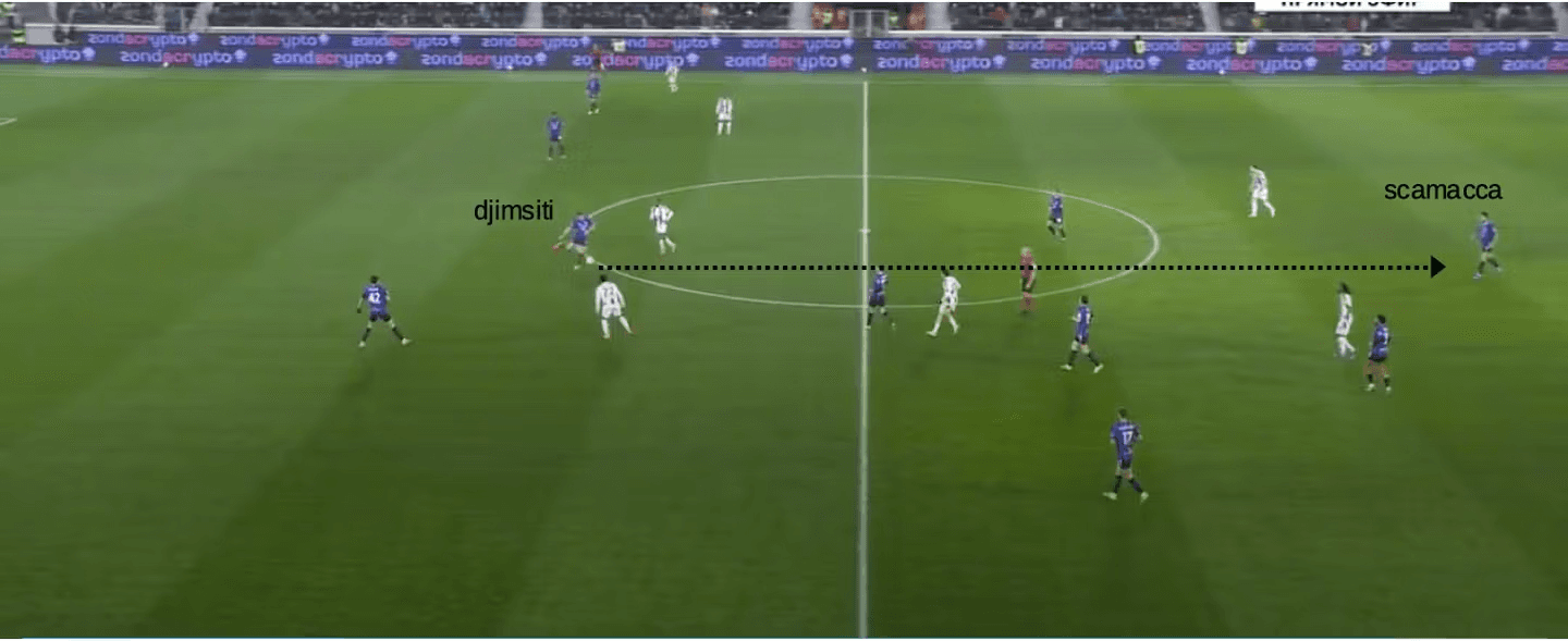 В случая Джимсити пресича и намира лесно с директен пас Скамака