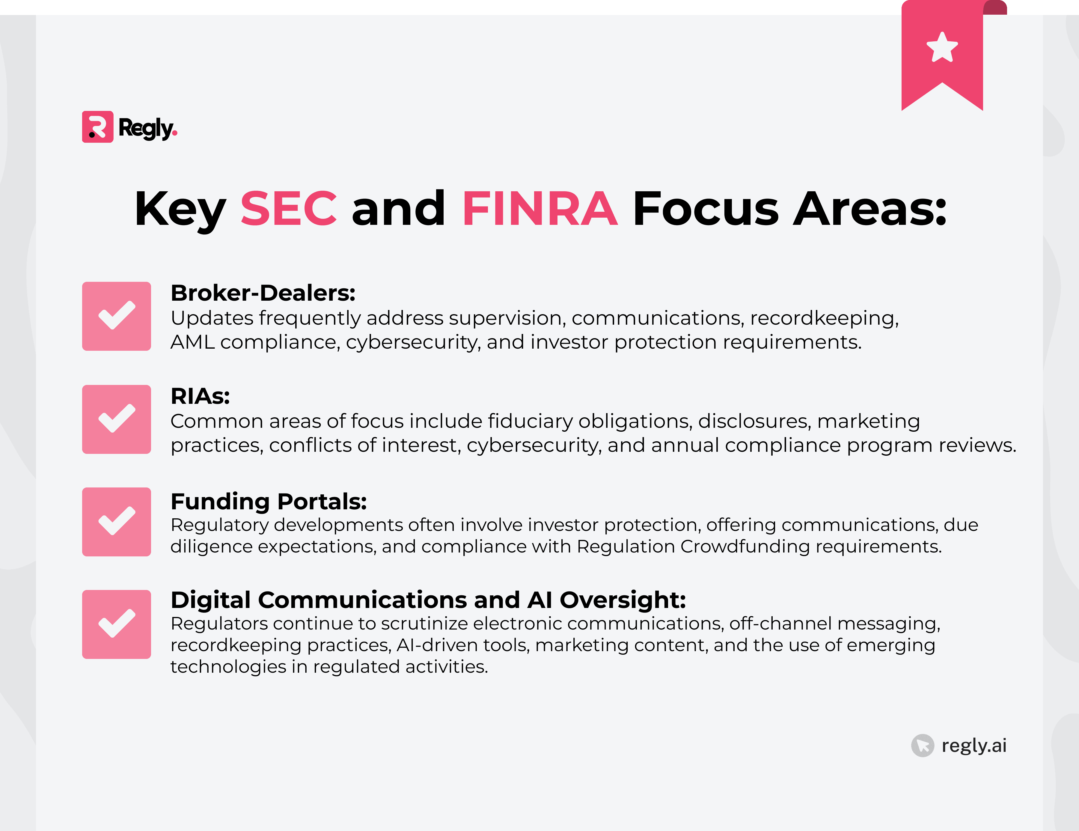 Key SEC and FINRA Focus Areas