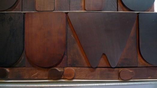 detail image of wood type blocks