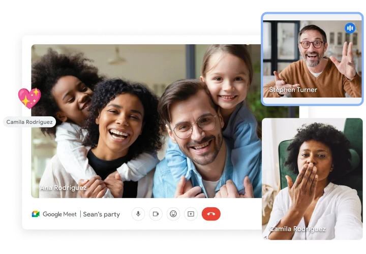 Google Meet on various devices