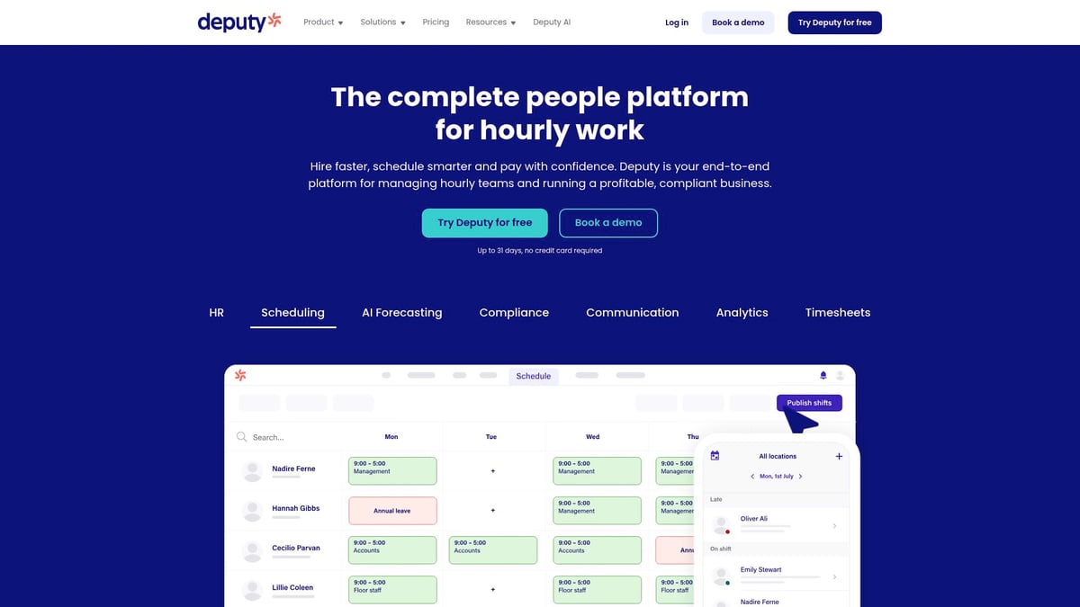 9 Essential Employee Rota Software Solutions for 2026 - Deputy