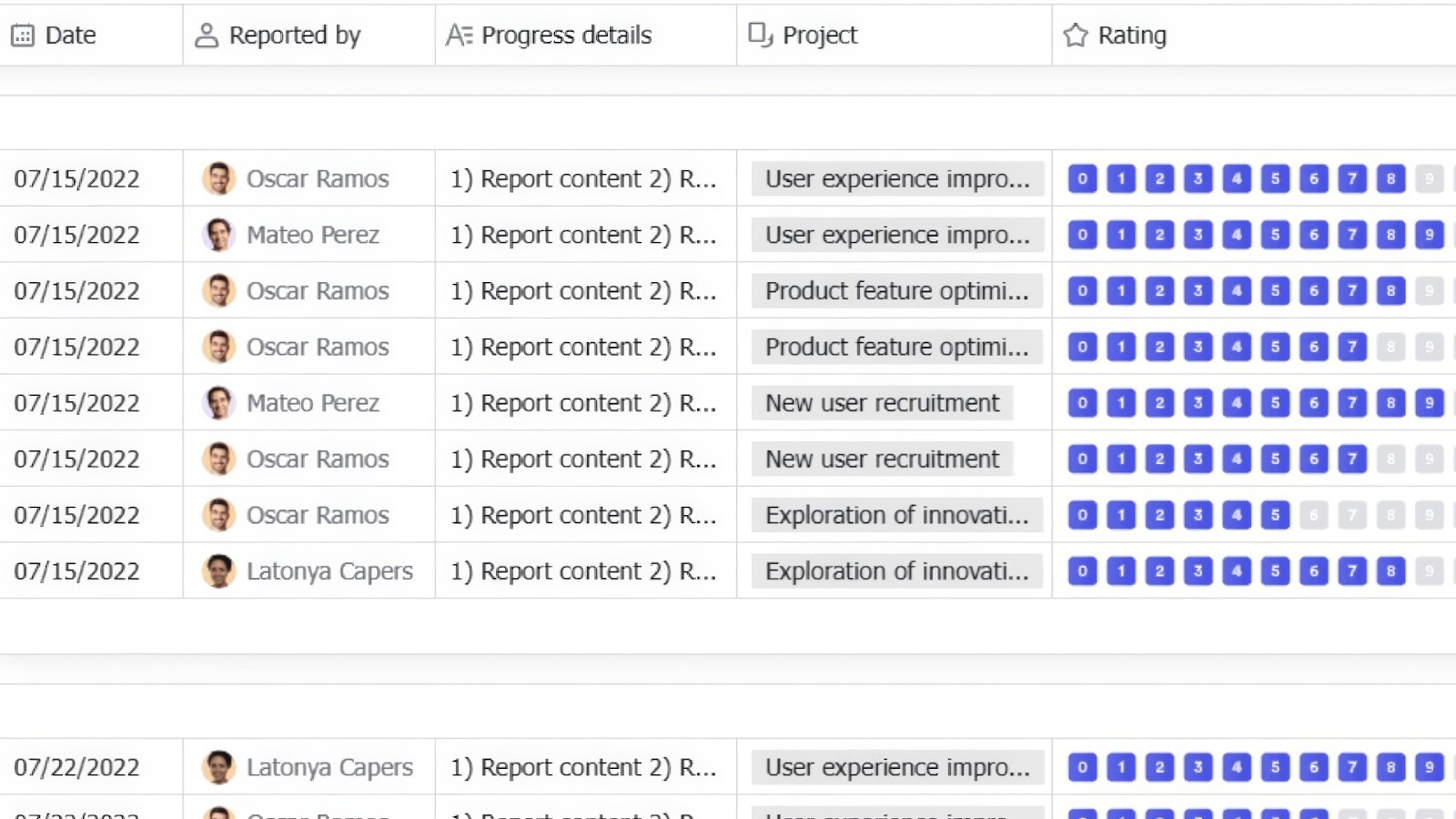 Lark Multi-Project Tracker template