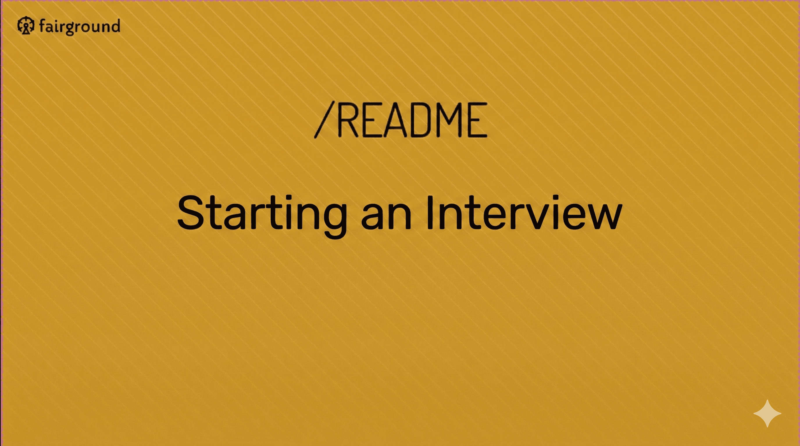 starting an interview