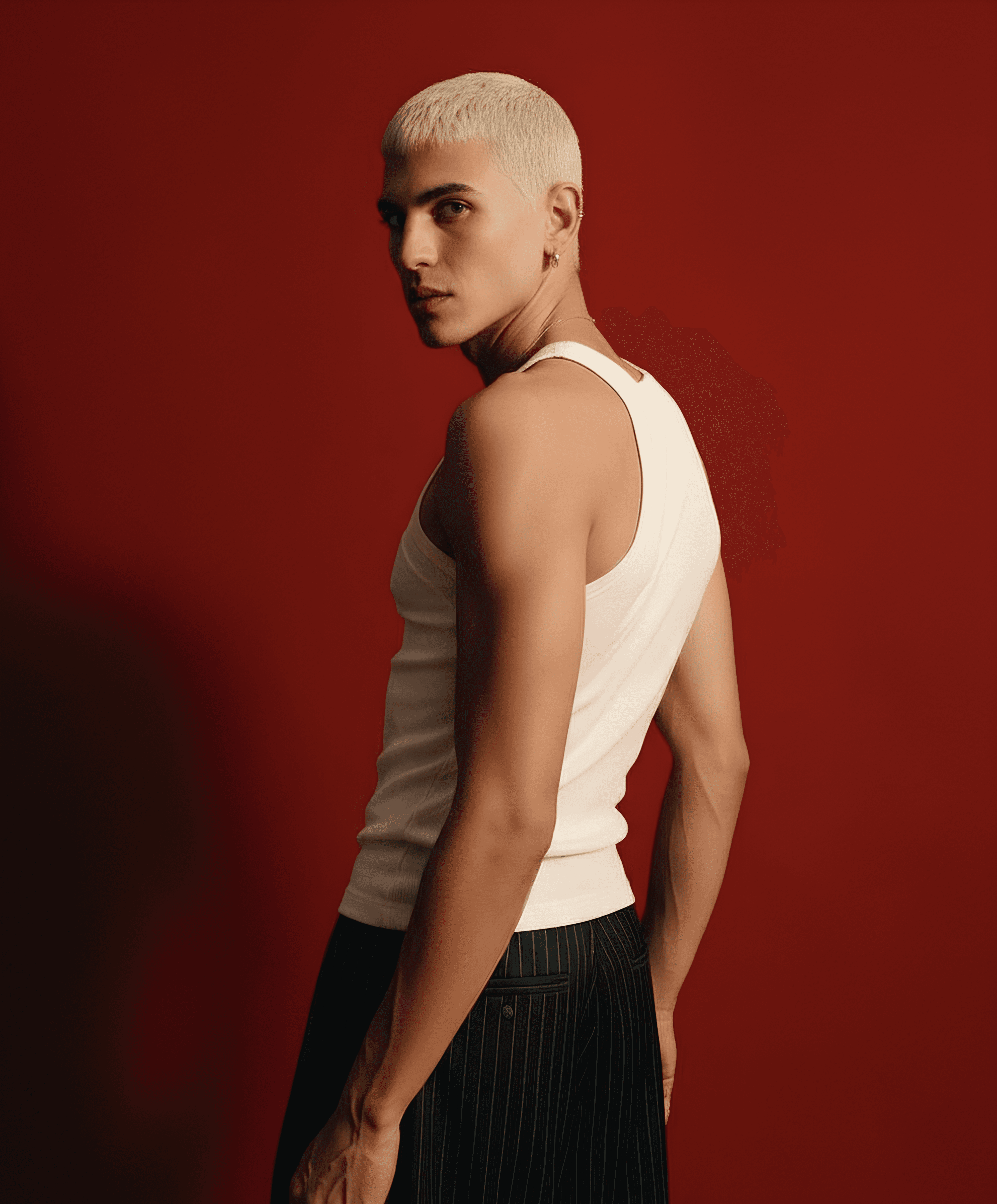 Striking Red Portrait