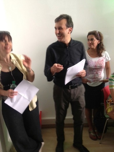 two women and one man