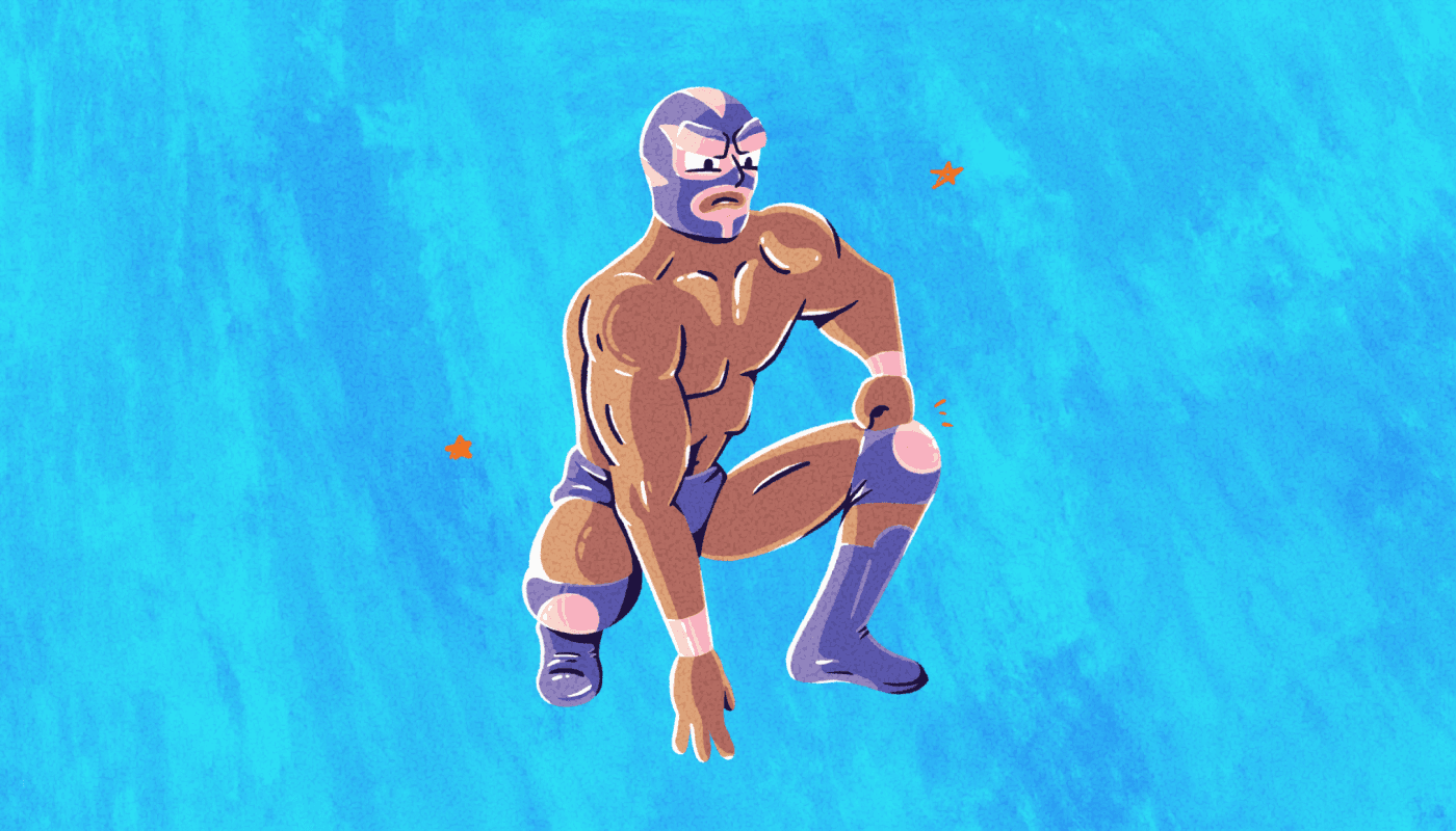 Wrestler pose