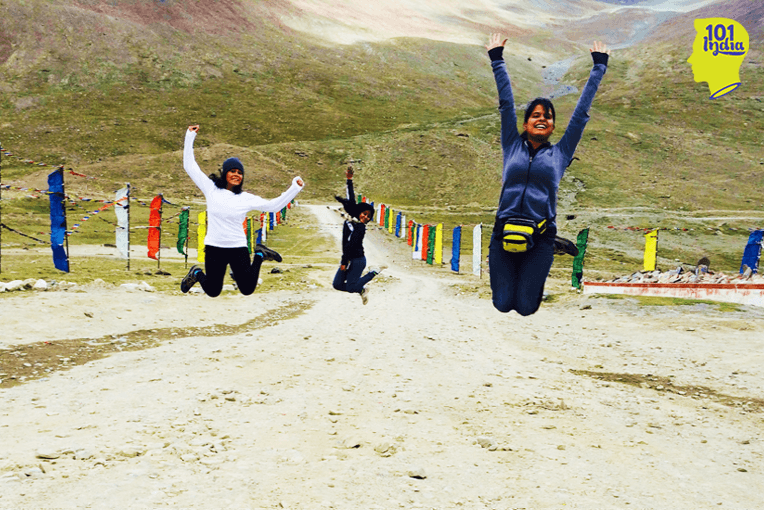 With my travel buddies at Kunzum Top