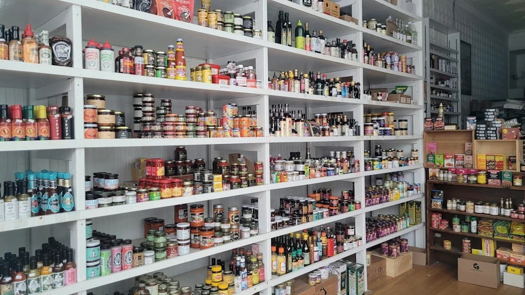 a store filled with lots of shelves filled with lots of bottles