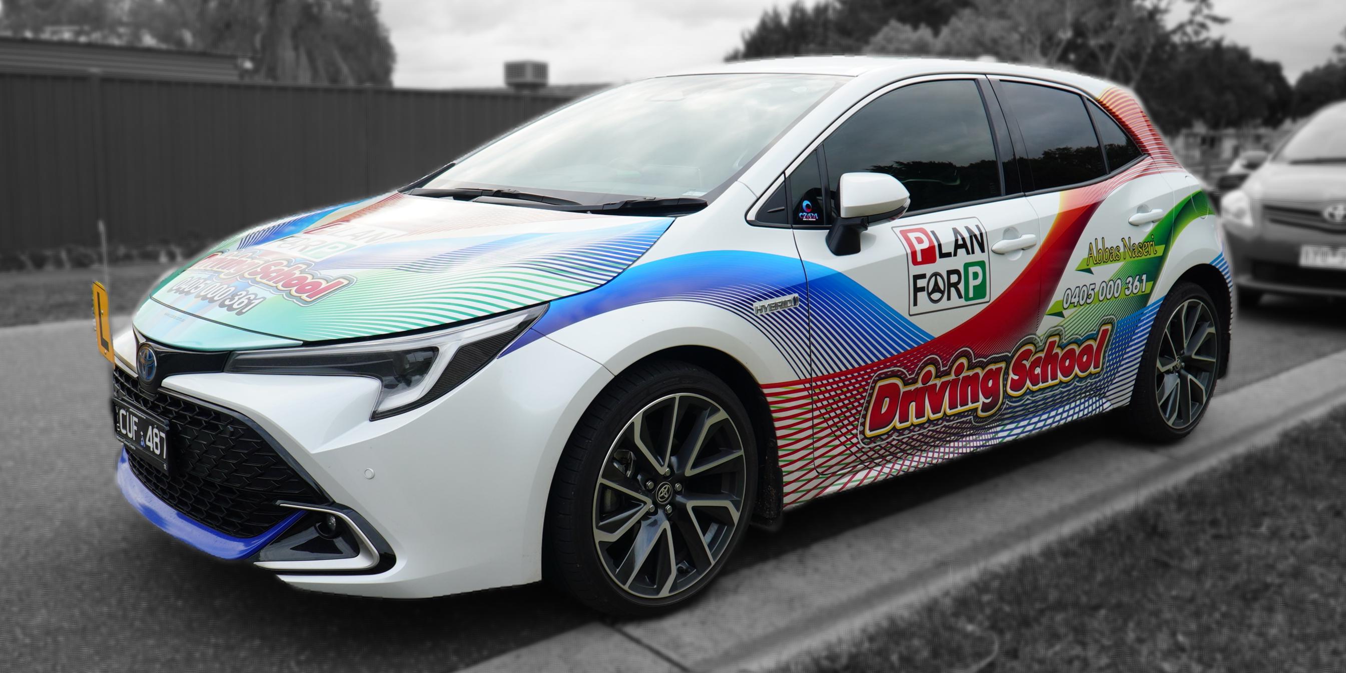 Plan for P branded driving school training car