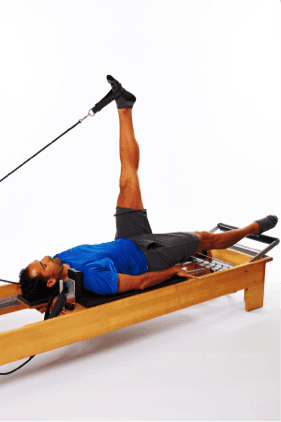 Pilates Reformer Leg Exercises - supine hamstring press in