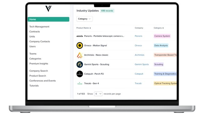 Sports tech management platform - Tech management feature