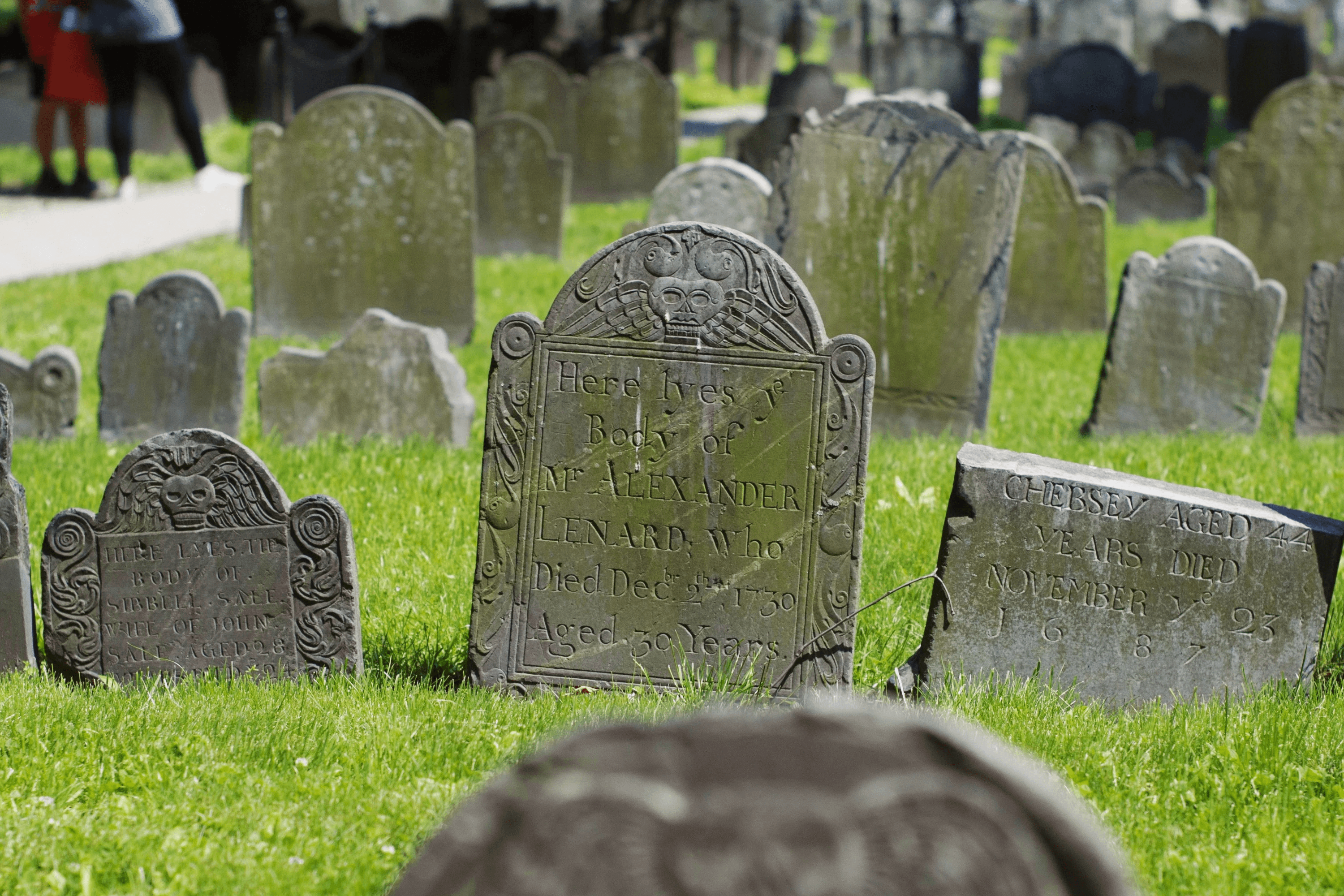 Image of headstones in a graveyard