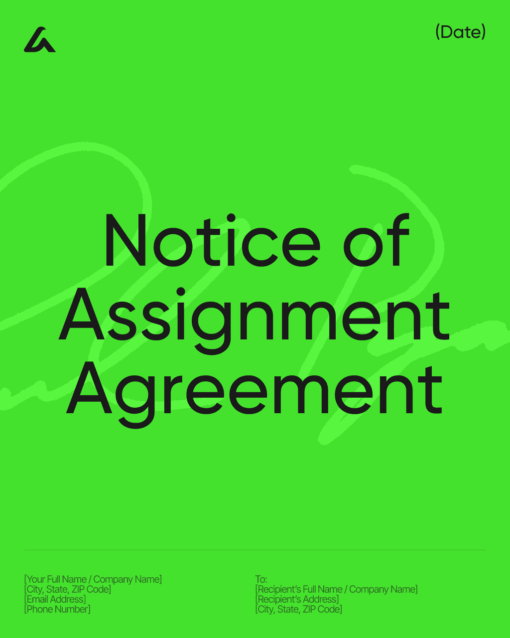 Notice of Assignment Agreement