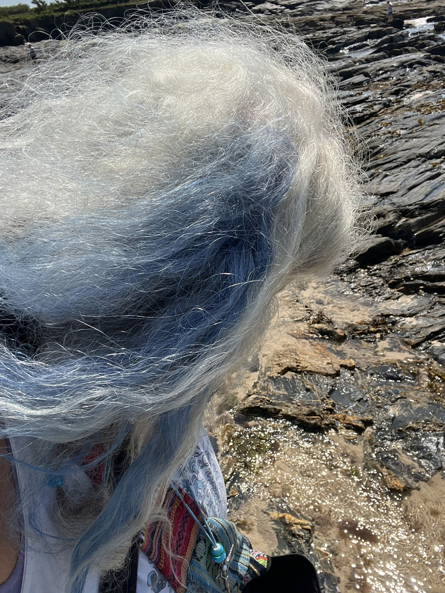 blue sky and white clouds over the sea