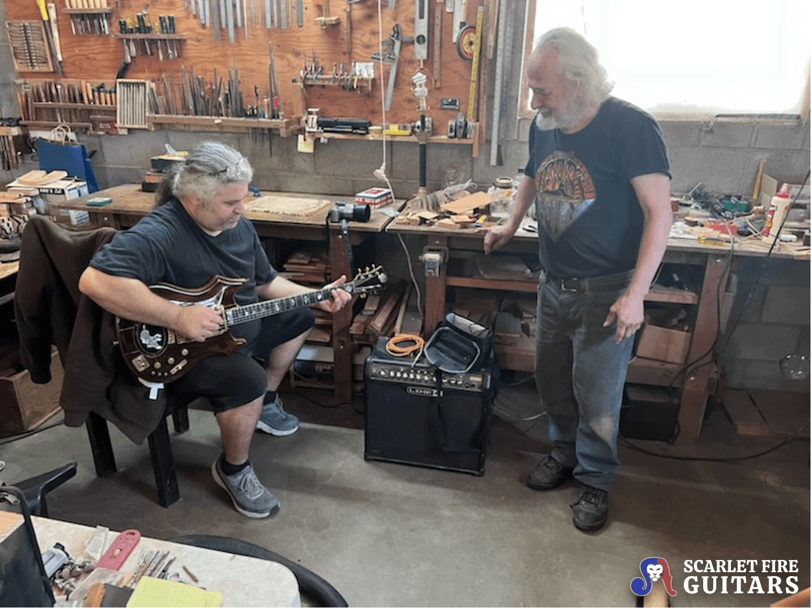 Jerry Garcia Tiger Replica Guitar front angled