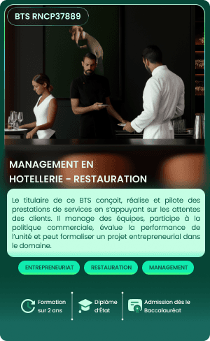carteMANAGEMENT EN  HOTELLERIE - RESTAURATION