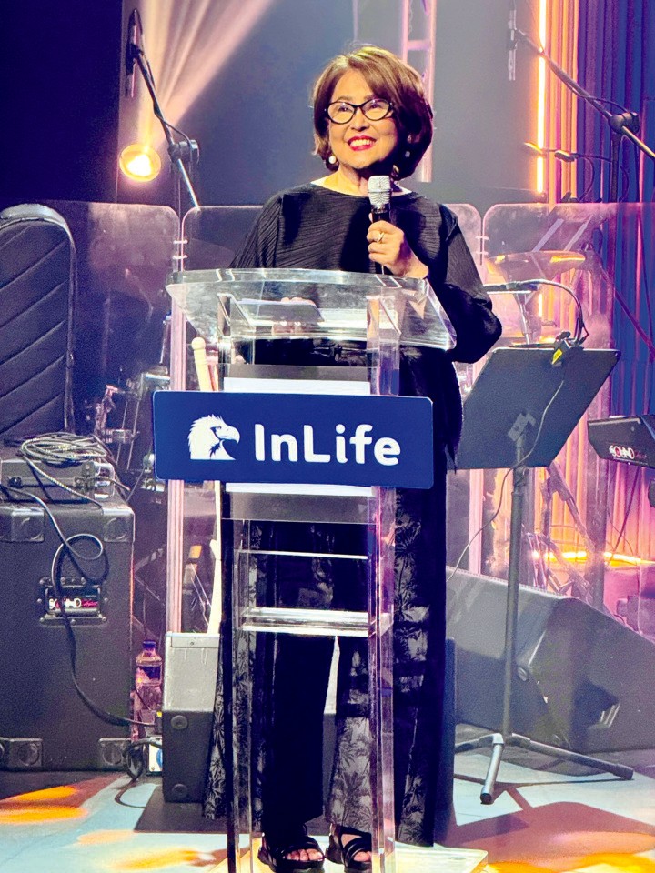 woman having a speech