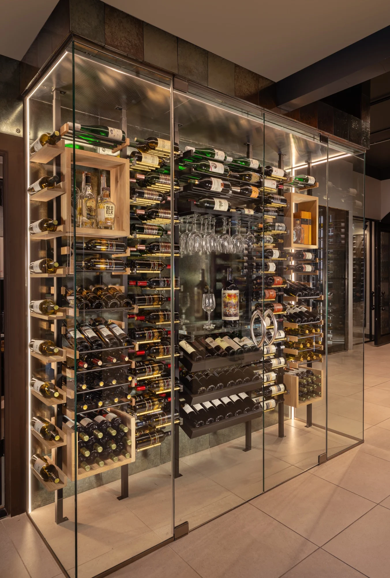 nfinity pool blending into the ocean view, minimalist sun loungers in soft neutral fabric, curved architecture