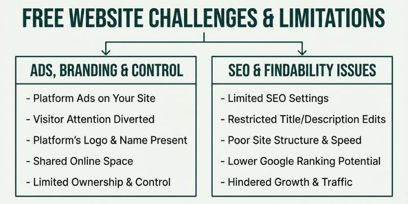Free Website Challenges & Limitations