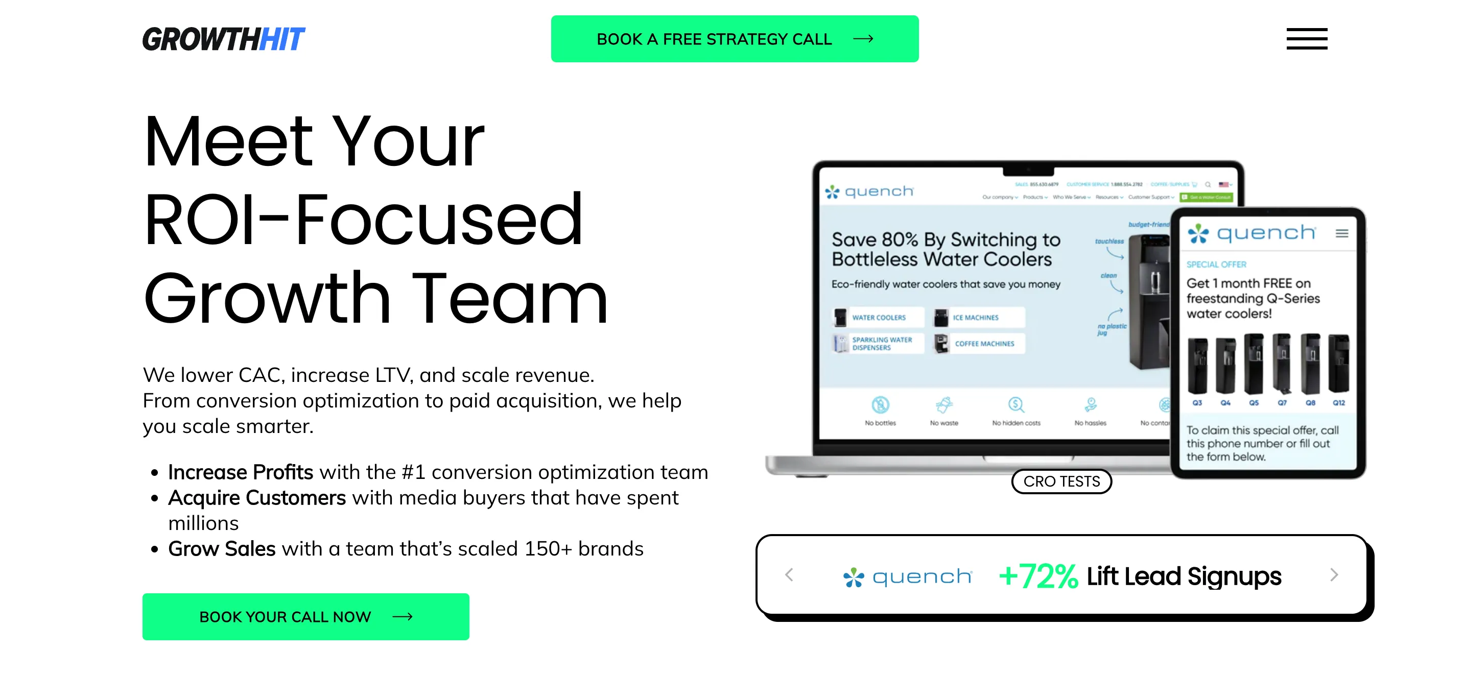 GrowthHit agency hompage