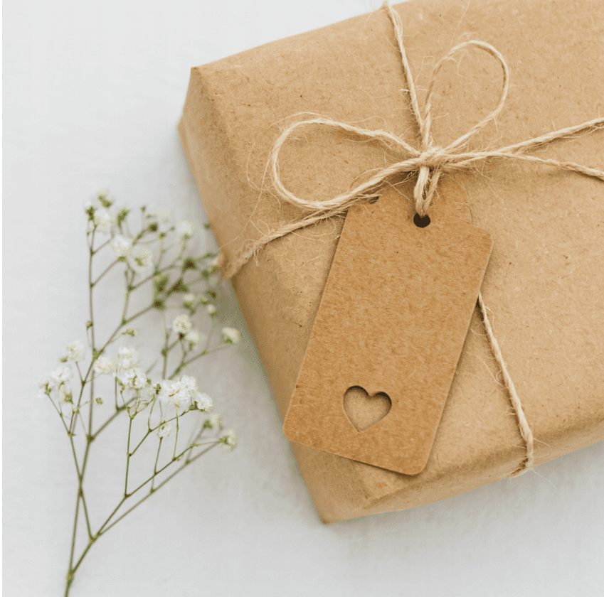 zawieszki na prezent brązowe serca