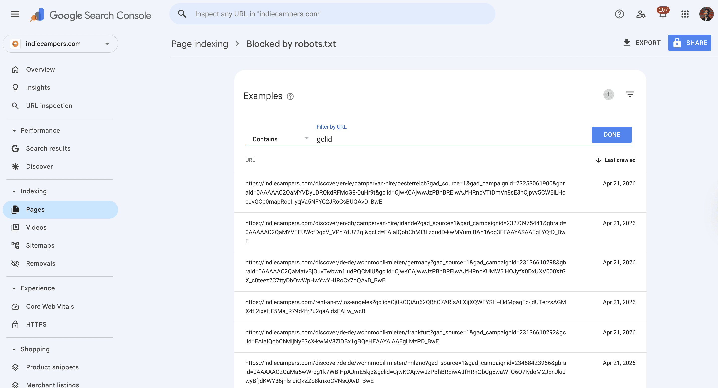 Updated robots.txt blocking parameter patterns