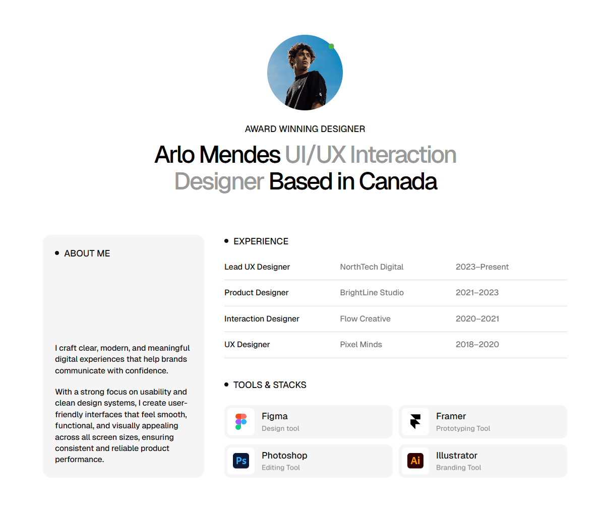 Framer Resume Component