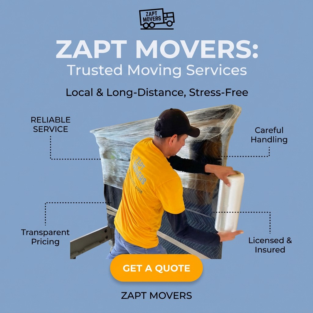 Zapt Movers Team Member Wrapping Large Item