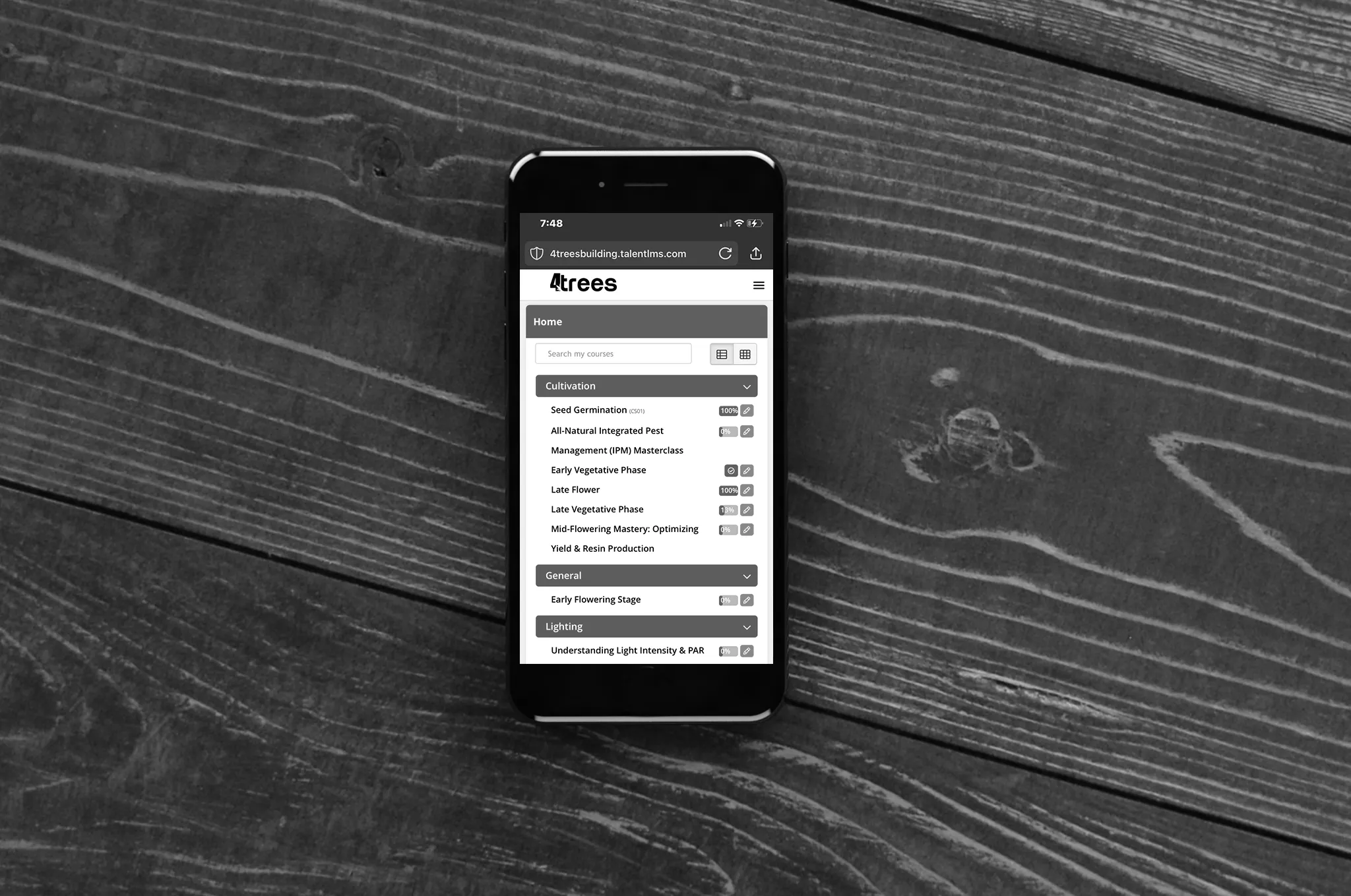 Our online learning management system and phone application