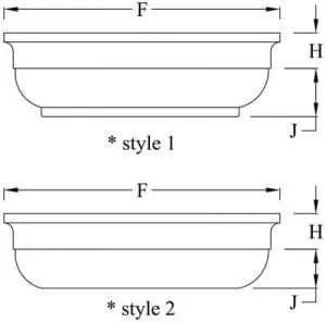 Tuscan Cap Line Drawing